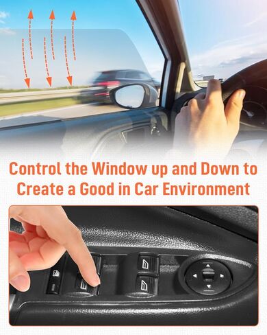 Master Power Window Switch Driver Side Fit for C-Max 2013-2018, for Escape 2013-2019, for Focus 2013-2018 ST RS Electric Titanium Replace F1EZ14529B CV6Z14529A in Saudi Arabia