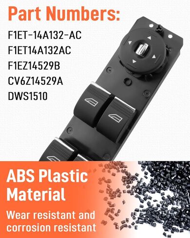 Master Power Window Switch Driver Side Fit for C-Max 2013-2018, for Escape 2013-2019, for Focus 2013-2018 ST RS Electric Titanium Replace F1EZ14529B CV6Z14529A in Saudi Arabia