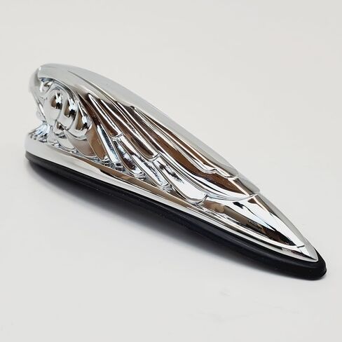 Chrome Eagle Spirit Front Fender Ornament with Rubber Gasket & Mounting Hardware for MOST Harley Motorcycle Front Fenders and other Motorcycles - “Live to Ride, Ride to Live" - Replaces HD# 91569-89 in Saudi Arabia