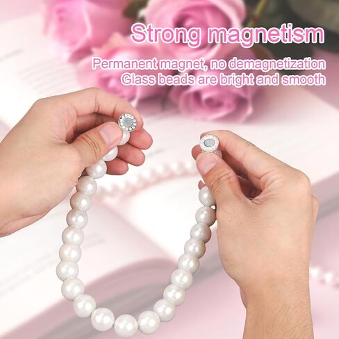 2 Pcs Pearl Curtain Ties, White Pearl Magnetic Tiebacks Bedroom Decorative Curtain Holders for Home Office Hotel Window Decoration in Saudi Arabia