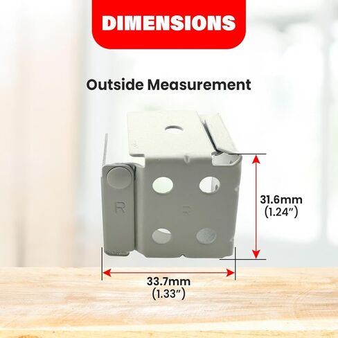 Amazing Drapery Hardware 1" Mini Blind Metal Mounting Brackets - Versatile, Easy to Install, Durable Box Mount, Fits 1" x 1" Headrail - White, 4-Pairs (8 Pieces) with Screws in Saudi Arabia