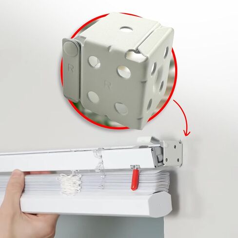 Amazing Drapery Hardware 1" Mini Blind Metal Mounting Brackets - Versatile, Easy to Install, Durable Box Mount, Fits 1" x 1" Headrail - White, 4-Pairs (8 Pieces) with Screws in Saudi Arabia