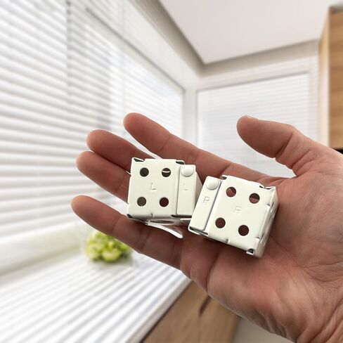 Amazing Drapery Hardware 1" Mini Blind Metal Mounting Brackets - Versatile, Easy to Install, Durable Box Mount, Fits 1" x 1" Headrail - White, 4-Pairs (8 Pieces) with Screws in Saudi Arabia