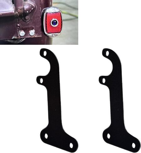 2 Pack Tail Light Brackets Compatible with Fo-rd F100 Pickup Truck 1954 1953 1956 1955, A Lights, Hot Rods, Custom, Street Rods, CustomFits Both Passenger & Driver Side, Black in Kuwait