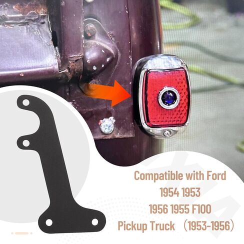 2 Pack Tail Light Brackets Compatible with Fo-rd F100 Pickup Truck 1954 1953 1956 1955, A Lights, Hot Rods, Custom, Street Rods, CustomFits Both Passenger & Driver Side, Black in Kuwait