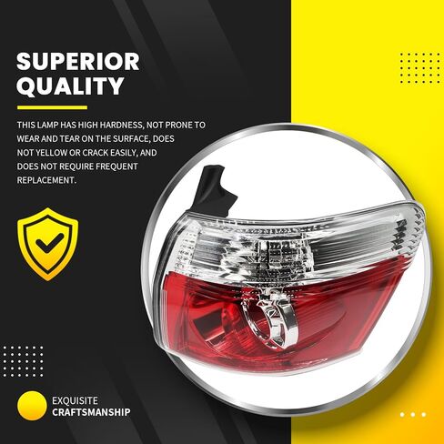 Right Tail Light Assembly w/Bulbs Compatible with 2007-2012 Acadia Passenger Side Rear Tail Lamp Brake Light GM2801216 20912756 in Kuwait