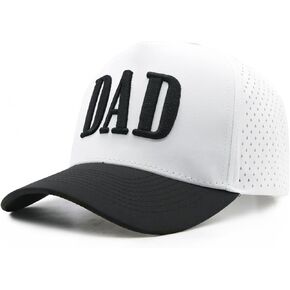 Dad Hats for Men, Quick Dry Daddy Baseball Cap, Laser Cut Mesh Trucker Hat, New Dad Gifts for Husband, Fathers Day in Saudi Arabia