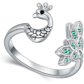 خواتم الزمرد للنساء 925 الفضة الاسترليني خاتم الزمرد الأخضر للأم والزوجة لها in Kuwait