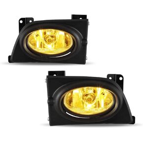 Fog Lights for Honda Civic Sedan 4 Door 2006 2007 2008 with H11 12V55W Bulbs Fog Lamps Assembly Replacement Included Wiring Kits & Switch- 1 Pair (Yellow Glass Lens) in Kuwait