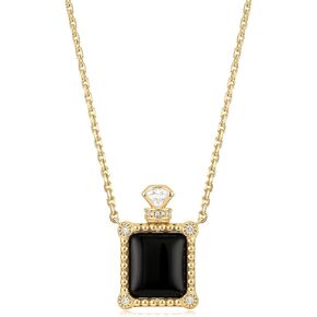 MYEARS عقد ذهب للنساء زجاجة عطر قلادة الأحجار الكريمة زركون 14K بسيطة داينتي سلسلة هدية مجوهرات in Kuwait