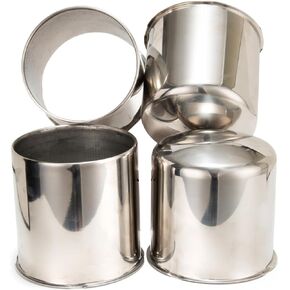 4Pcs 4.25" Push Through Wheel Center Caps Stainless Trailer Hub Cap for Truck SUV RV Wheel Rim, Combination of 2 Closed-End and 2 Open Ended Wheel Hub Covers (Fit 4.25" Bore Chrome) in Kuwait