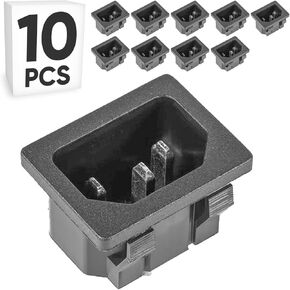 وحدة مدخل طاقة تيار متردد IEC C14 مكونة من 10 قطع، 10 أمبير 250 فولت، مقبس تثبيت لوحة 3 سنون للخادم/الحاوية الكهربائية in Kuwait