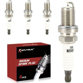 Iridium Spark Plugs Set of 4 7092 Fits for Toyota Camry RAV4 Celica Solara Matrix Corolla Highlander,Dodge Neon,Pontiac Vibe,Scion tC xB,Honda CRZ,Subaru Forester Impreza,Acura Integra #BKR6EGP in Kuwait