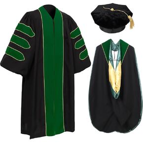 ثوب تخرج الدكتوراه الفاخر للجنسين، وقلنسوة التخرج، وحزمة الدكتوراه ذات 8 جوانب in Kuwait