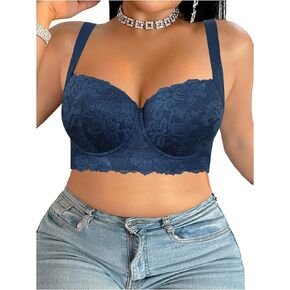 WDIRARA Women's Plus Size Lace Push Up Bras Comfortable Underwire Bras in Saudi Arabia