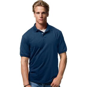 Hanes Cotton-Blend Jersey Men's Polo 054X XL, Navy in Kuwait