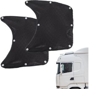 2pcs Semi Truck Window Shades, 23.62x19.29in Side Window Sunshades Easy-Installing Vehicle Side Accessories for Car Truck(Black) in Saudi Arabia