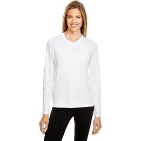 Team 365 Ladies' Zone Performance Long-Sleeve T-Shirt S WHITE in Kuwait