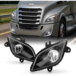 AKKON - Fit 2018 2019 2020 2021 2022 2023 Freightliner Cascadia 126 Class 8 Truck LED Fog Light Lamp Black OE Style Driver Side in Kuwait