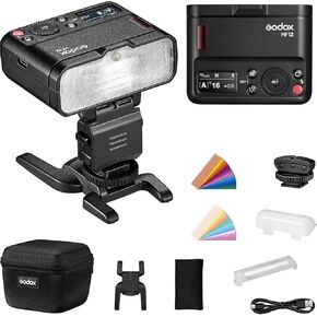 غودوكس فلاش ماكرو 12 واط MF12، تحكم لاسلكي 2.4G وضع TTL/M، بطارية ليثيوم مدمجة 3.7 فولت قابلة لاعادة الشحن، ضوء فلاش TTL خفيف الوزن خارج الكاميرا متوافق مع كانون ونيكون وسوني وفوجي واوليمبوس in Saudi Arabia
