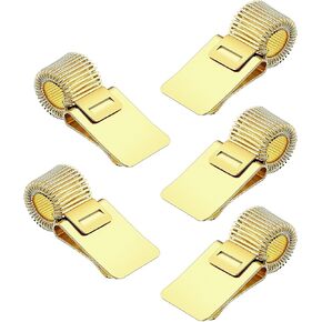 5PCS Metal Adjustable Pen Holder Clip, Pen Clipboard Holder Pens Clips Organizer with Spring Loop for Notebook Clipboard in Home School Office(Golden) in Kuwait