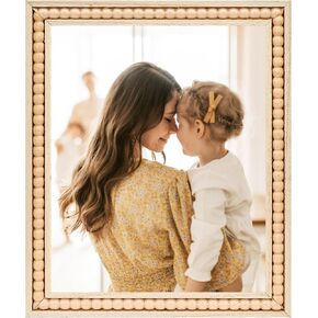 إطار صورة خشبي من OMISHE مقاس 8 × 10 مع خرز زخرفي لديكور الحائط أو سطح الطاولة، إطار بوهو ريفي مصنوع يدويًا مقاس 8 × 10 مع زجاج شبكي مقاوم للكسر، طبيعي in Kuwait