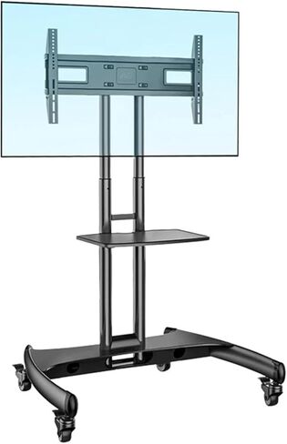 Aluminum AVA1500-60-1P 32"-75" LCD TV Cart Flat Panel Plasma Trolley Stand in Saudi Arabia
