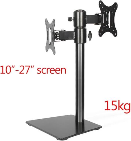DL-AOC3-D 10 "-27" 25 "ارتفاع قابل للتعديل 15 كجم قاعدة معدنية شاشة مزدوجة حامل سطح المكتب دعامة تثبيت شاشة مزدوجة in Saudi Arabia