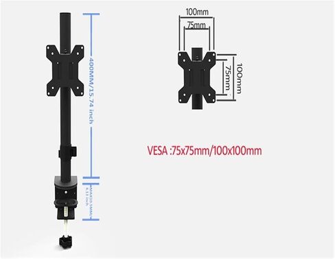 DL-M050 Steel 17"-27" Tilt Swivel Single Monitor Desk Stand Grommet Clip Base Computer Desk Mount Bracket in Saudi Arabia