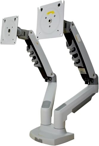 F160 Gas Spring 10"-27" Dual Monitor Desktop Stand Stand 2-9kg Arms 360 Rotate Computer Screen(MATTE CHARCOAL) in Saudi Arabia