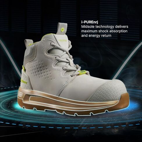 أحذية العمل الآمنة للنساء من HexArmor | غطاء مركب لأصابع القدم، بكعب، مقاوم للماء، متين وخفيف الوزن | سلسلة إكستند in Kuwait