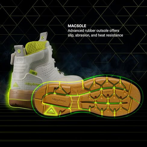أحذية العمل الآمنة للنساء من HexArmor | غطاء مركب لأصابع القدم، بكعب، مقاوم للماء، متين وخفيف الوزن | سلسلة إكستند in Kuwait