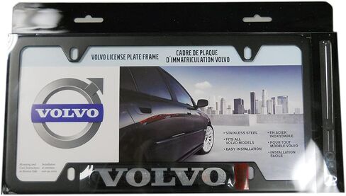 Volvo Genuine License Plate Frame, Matte Black Finish, Stainless Steel contruction, Fits All Models (8640218) in Kuwait