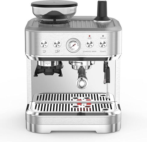 Coffee Machine 20 Bar Pressure, Stainless Steel Espresso Maker Cappuccino, And Macchiato With Milk Frother 2.8l Water Tank, Commercial Espresso Machine Barista Kit, For Latte in Saudi Arabia