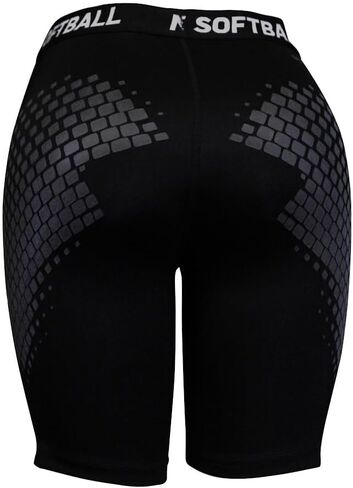 Nike DRI-FIT Softball Slider Short NO HNGR, Large Womens (Black/Wolf Grey/White) in Saudi Arabia
