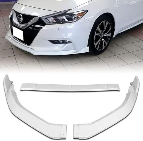 3 Pieces Front Bumper Lip Spoiler Splitter Side Body Kit Trim Protection Compatible with 2016-2018 Nissan Maxima, 2017 (Painted Black) in Saudi Arabia