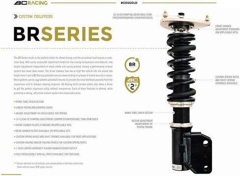 BC Racing 2008-2013 إنفينيتي G37 BR سلسلة كويلوفيرز (V-02-BR)- in Kuwait