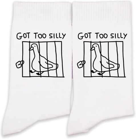 جوارب مطرزة على شكل بطة وأوز - جوارب قطنية لطيفة ومضحكة على شكل حيوانات هدية للرجال والنساء، ملابس يومية غير رسمية. in Kuwait