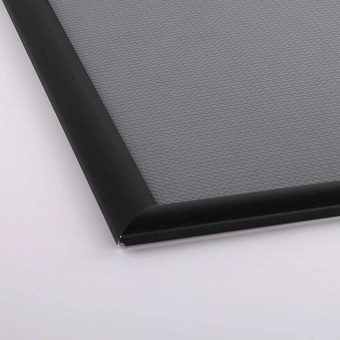 M&T Displays Snap Poster Frame 8.5x11 Inch Black 1" Aluminum Profile Front Loading Wall Mounting Photo Picture Document Certificate Sign Holder Mitered Corner Anti Glare Cover in Kuwait