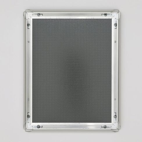 M&T Displays Snap Poster Frame 8.5x11 Inch Chrome 1" Aluminum Profile Front Loading Wall Mounting Photo Picture Document Certificate Sign Holder Mitered Corner Anti Glare Cover in Kuwait