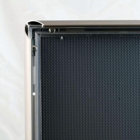 M&T Displays Snap Poster Frame 8.5x11 Inch Chrome 1" Aluminum Profile Front Loading Wall Mounting Photo Picture Document Certificate Sign Holder Mitered Corner Anti Glare Cover in Kuwait