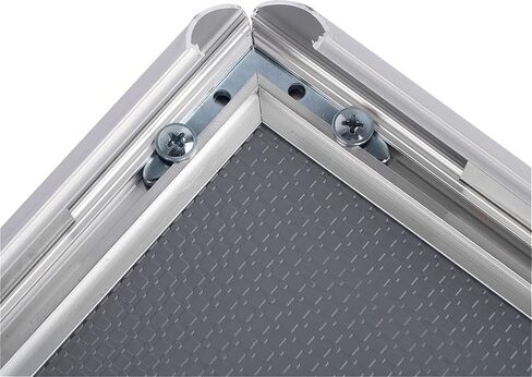 M&T Displays Silver 8.5x11 Poster Frame 1 inch Aluminum Profile Front Loading Wall Mounting Snap Frame Display for Picture, Document or Certificate with Mitred Corner in Kuwait