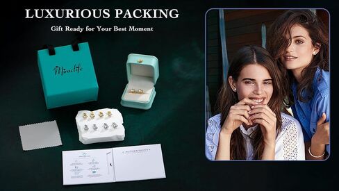 Moissanite Earrings for Women,1-4ct 925 Sterling Silver Moissanite Stud Earrings,Jewelry for Mother Mom Wife Girlfriend, with Certificate in Saudi Arabia