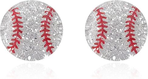 Soccer Basketball Softball Baseball Volleyball Football Stud Earrings for Women Men Hypoallergenic Acrylic Sports Ball Pierced Earring Fashion Jewelry Gifts for Sports Fan Sport Lovers in Saudi Arabia