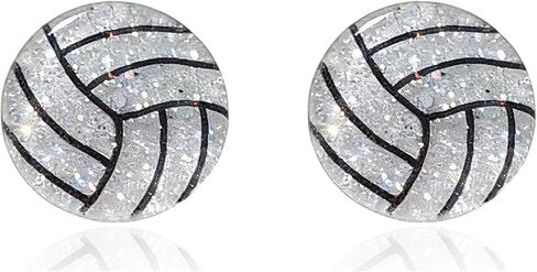 Soccer Basketball Softball Baseball Volleyball Football Stud Earrings for Women Men Hypoallergenic Acrylic Sports Ball Pierced Earring Fashion Jewelry Gifts for Sports Fan Sport Lovers in Saudi Arabia