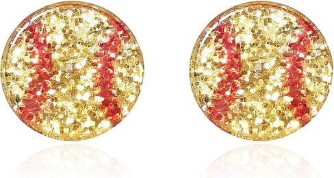 Soccer Basketball Softball Baseball Volleyball Football Stud Earrings for Women Men Hypoallergenic Acrylic Sports Ball Pierced Earring Fashion Jewelry Gifts for Sports Fan Sport Lovers in Saudi Arabia