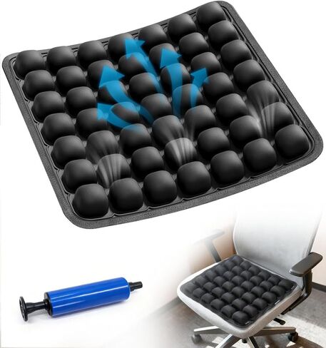 Sondur Travel Cushion, Inflatable Airplane Seat Cushion for Long Flights, 3D Air Cell Seat Cushions with Foot-Operated Inflatable Accessories for Car,Office,Stadium,Heavy Duty in Saudi Arabia