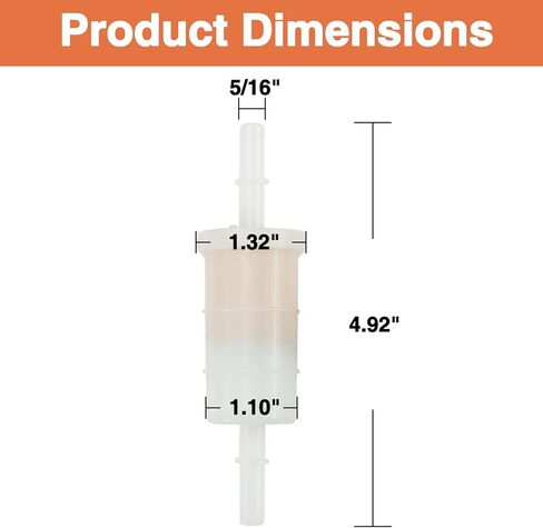 2-Pack 5/16" Inline Fuel Filter for Mer-cury and Mariner Outboards 30/40/50/60HP 75-115HP 150HP 4 Stroke Replace 35-879885Q 35-879885K 18-7718 in Kuwait