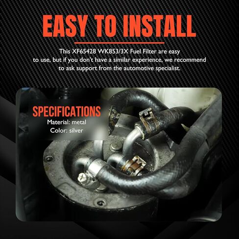 فلتر الوقود WK853/3X متوافق مع VW Beetle 1998 1999 2000 2001 2002 2003 2004 2005 2006 Golf 1998-2006 Jetta 1999-2005 Passat 2.0L 2004-2005 محرك الديزل استبدال # 1J0127399A 1C0127401 in Saudi Arabia