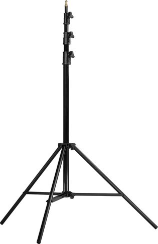 Kupo Universal Light Stand with 12.5' Max Height, All Metal Locking Collars, Twin Leg Braces, 5/8" Baby Stud with 3/8"-16 Thread, Heavy Duty Aluminum Support Stand for Photography Lighting (KS140811) in Kuwait